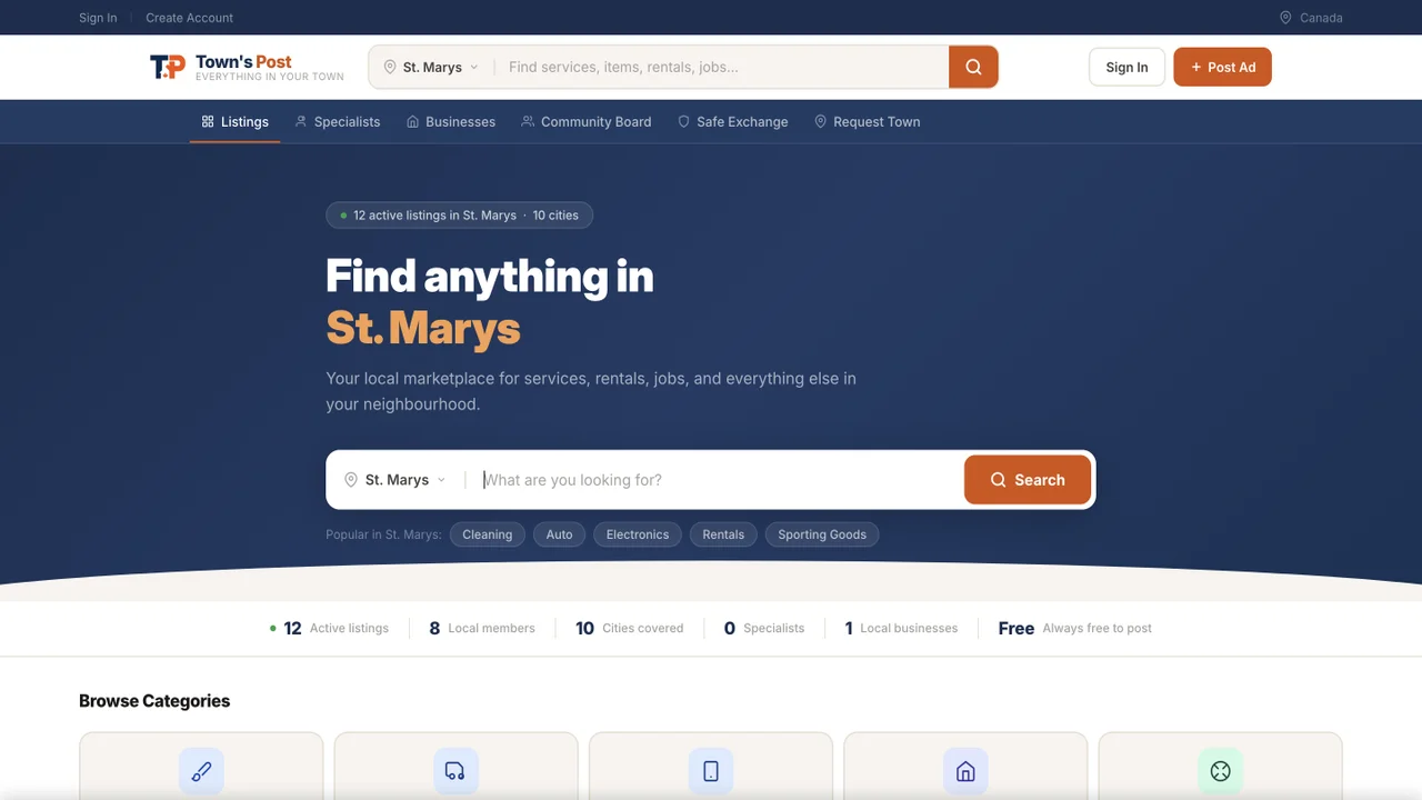 Townspost website